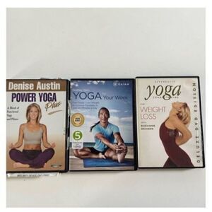 Set of 3 Yoga Workout DVD Bundle Denise Austin Weight Loss Conditioning Workout